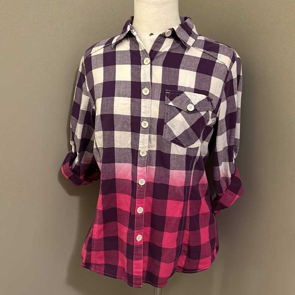 Levi’s Plaid Flanel Front Button Up Shirt Size Large